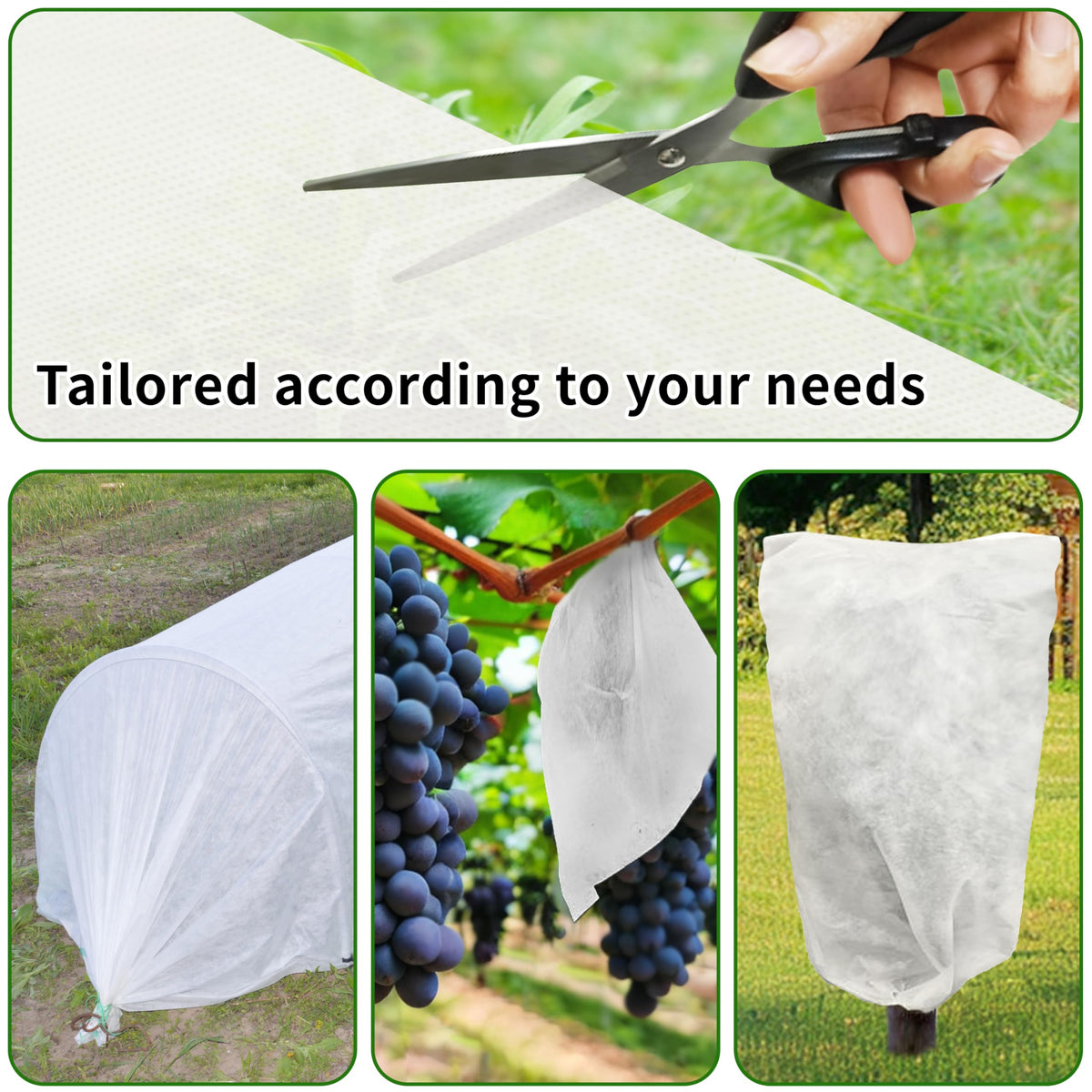 SORANGEUN 10x30ft Plant Covers Freeze Protection, 1.5oz/yd² Frost Cloths, Plant Blanket for Winter Raised Garden Bed, Garden Cover for Snow, Tree, Shrub, Burlap, Rose