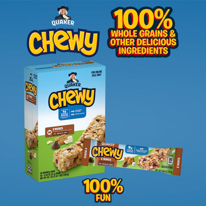 Quaker Chewy Granola Bars, S'mores, 58 Count