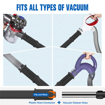 Sealegend Dryer Vent Cleaner Kit Vacuum Hose Attachment Compatible with All Vacuum Cleaner, Quickly Lint Remover Cleaning Supplies, Black