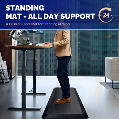 FEATOL Anti Fatigue Mat for Standing, 9/10 Extra Thick Ergonomic Standing Desk Mat, Comfort & Durable Memory Foam Standing Mat at Home,Office All Day (20" x 32", Black)