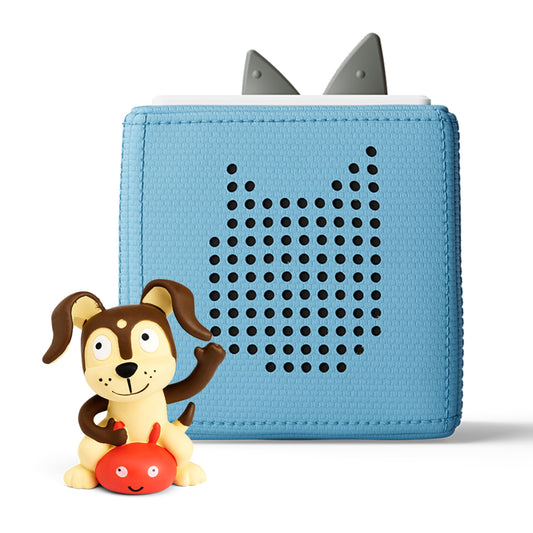 Toniebox Audio Player Starter Set with Playtime Puppy - Listen, Learn, and Play with One Huggable Little Box - Light Blue