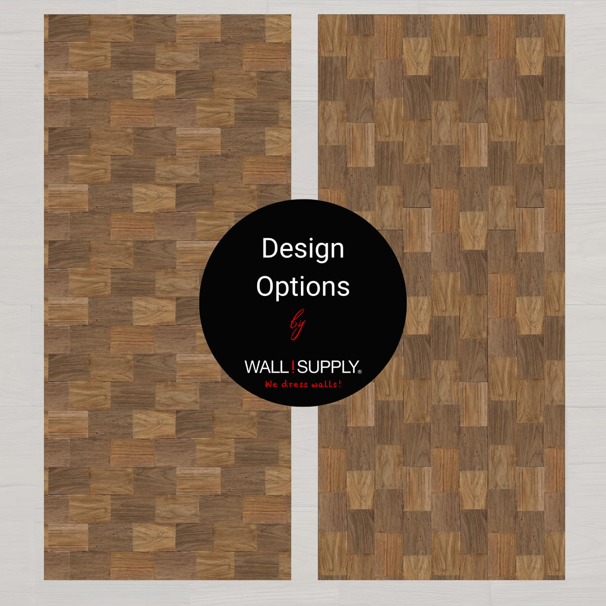 Wall!Supply UltraWood Big Square Reclaimed Teak Wood 3D Wall Panels - Home Decor Wallpaper Alterantive for Living Room, Bedroom, and Office - Easy Installation DIY Room Decor - 10 Pack 9.68 Sq Ft