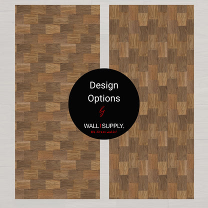 Wall!Supply UltraWood Big Square Reclaimed Teak Wood 3D Wall Panels - Home Decor Wallpaper Alterantive for Living Room, Bedroom, and Office - Easy Installation DIY Room Decor - 10 Pack 9.68 Sq Ft