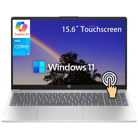 HP Newest 15.6" HD Touchscreen Laptop,12th Gen Intel Core i3-1215U Processor, 32GB RAM,1TB SSD, Webcam, HDMI, Bluetooth, Wi-Fi,Windows 11 Pro in S Mode,Silver