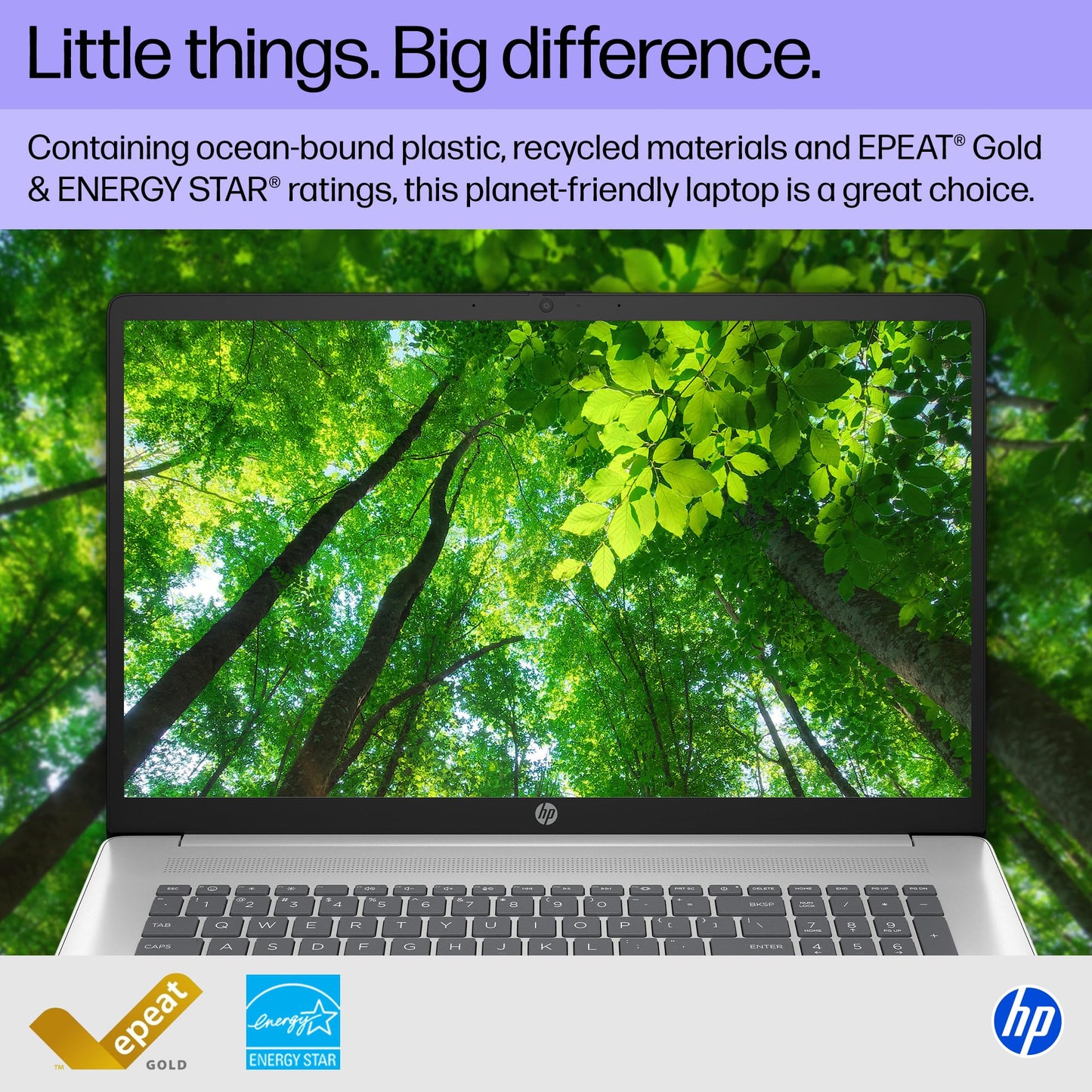 HP 17.3 inch Laptop, FHD Display, Intel Core i5-1334U, 16 GB RAM, 512 GB SSD, Intel Iris Xe Graphics, Windows 11 Home, Natural Silver, 17-cn3399nr