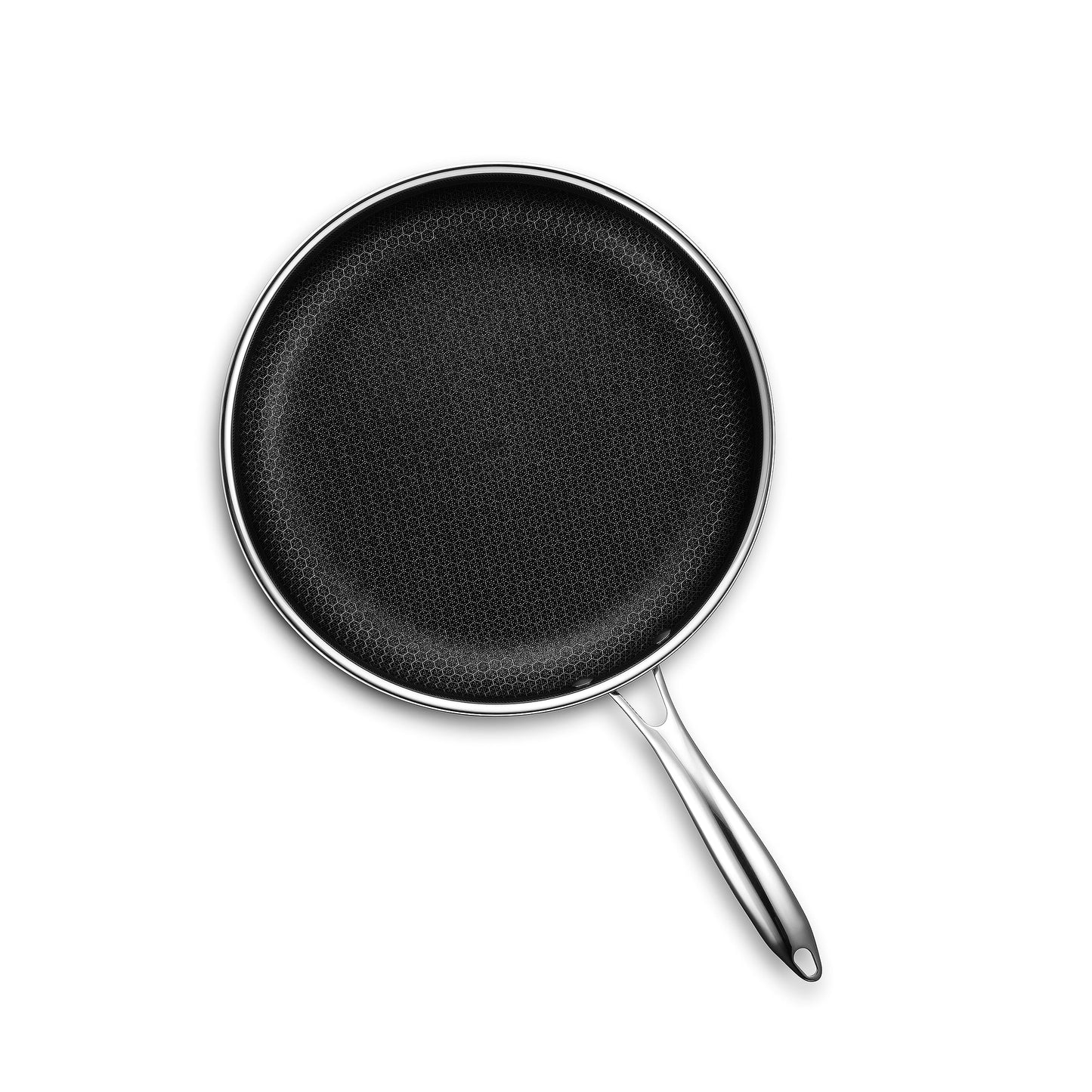 HexClad Hybrid Nonstick 12-Inch Frying Pan, Stay-Cool Handle, Dishwasher-Friendly, Oven-Safe Up to 900°F, Induction-Ready, Compatible with All Cooktops