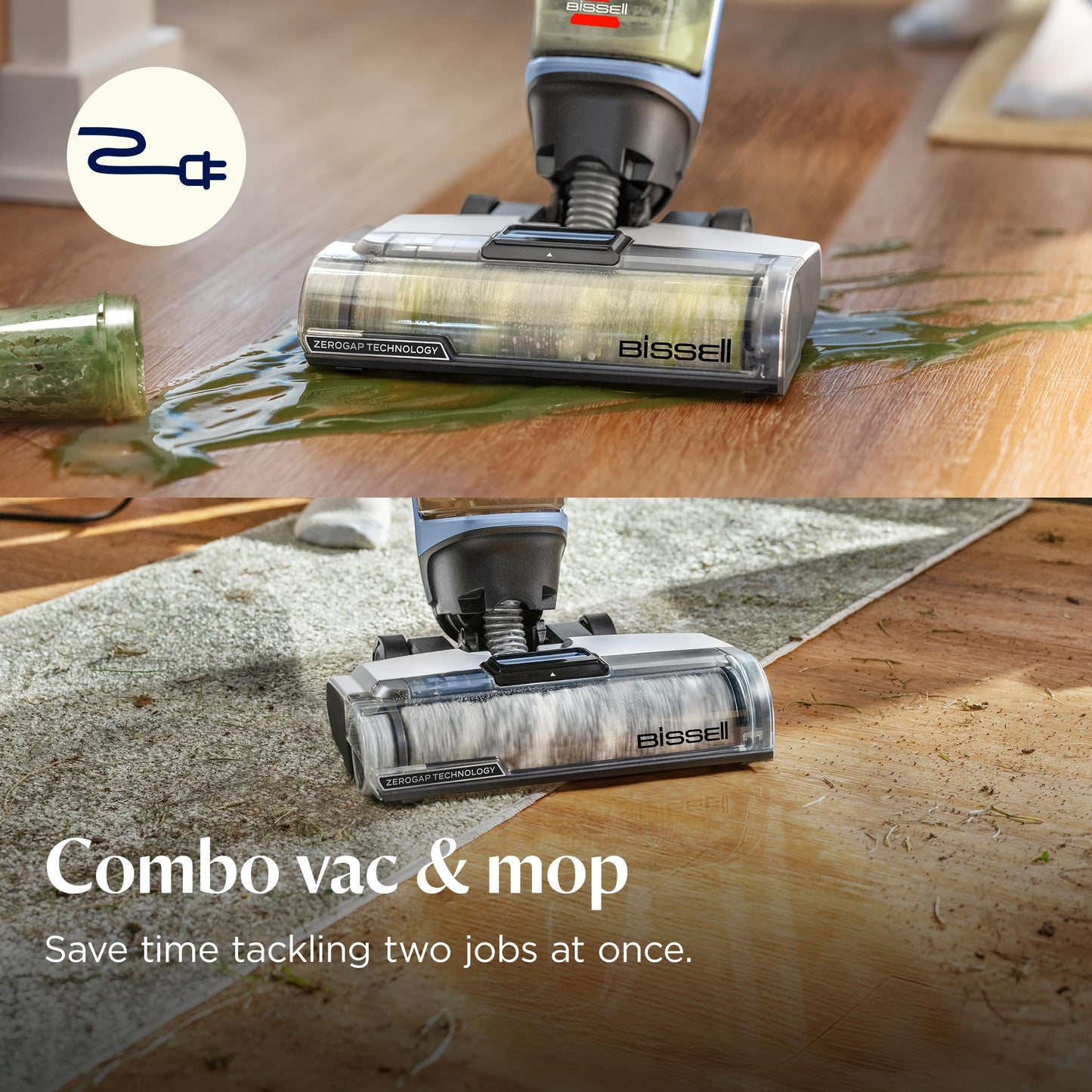 BISSELL CrossWave Edge, Multi-Surface Hard Floor Cleaner Wet Dry Vacuum with Zero-Gap Edge Technology, 4111A