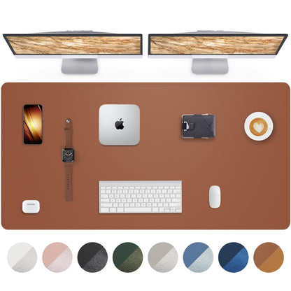 Large Desk Mat55 x24 - Premium Non-Slip Desk Pad, Waterproof and Scratch-Resistant Office Desk Protector, Large Desk pad Workspace Mat for Home and Office(Brown)