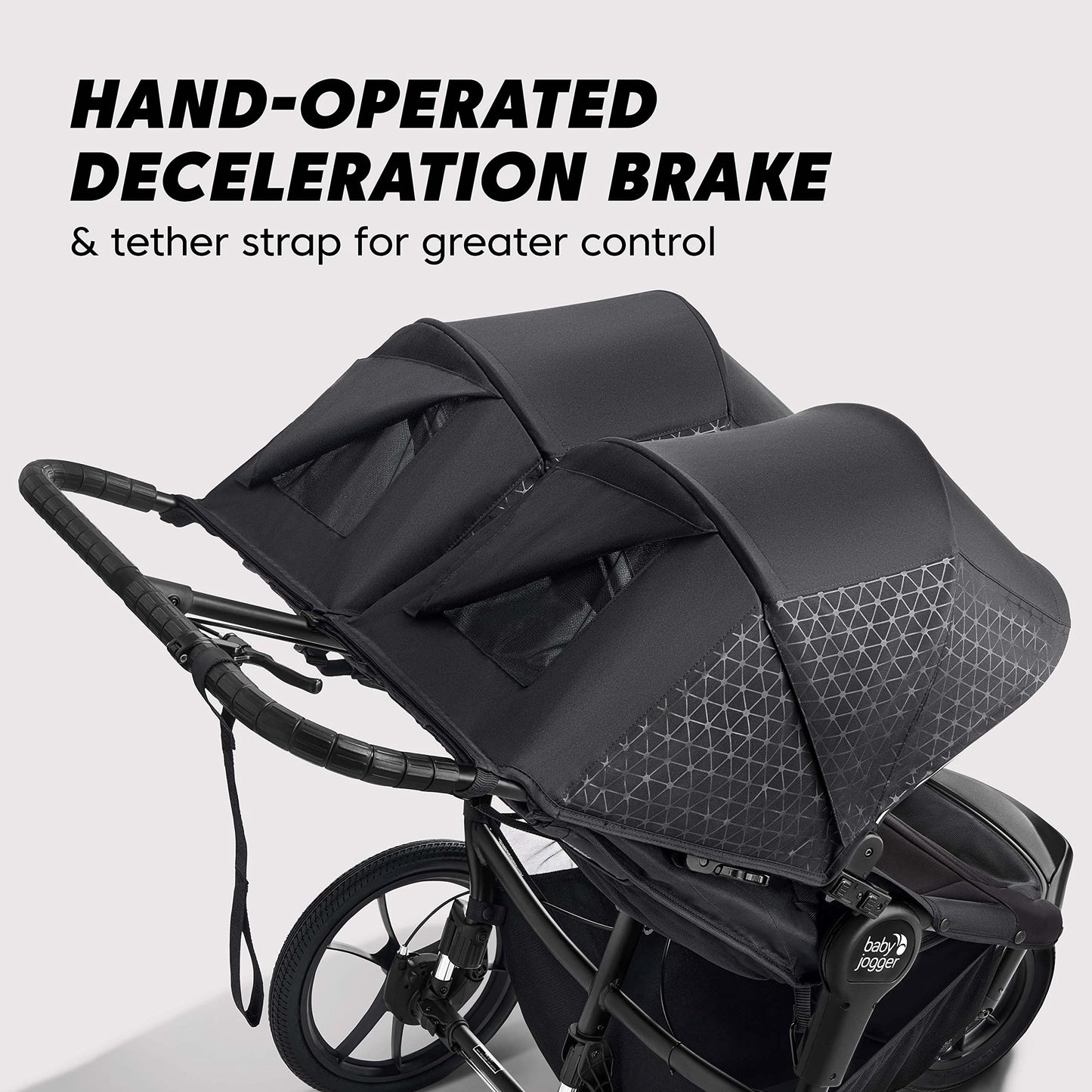 Baby Jogger Summit X3 Double Jogging Stroller Midnight Black Buggy for Two Smooth Ride for Walking or Jogging Compact Fold Increased Airflow All-Terrain Air Filled Tires and All-Wheel Suspension