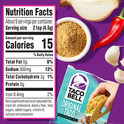 Taco Bell, Original Taco Seasoning Mix, 1 Oz