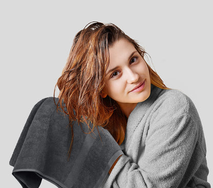 Utopia Towels 8 Piece Premium Towel Set, 2 Bath, 2 Hand, and 4 Wash Cloths, 600 GSM 100% Ring Spun Cotton, Highly Absorbent Towels for Bathroom, Gym, Hotel, and Spa, Grey