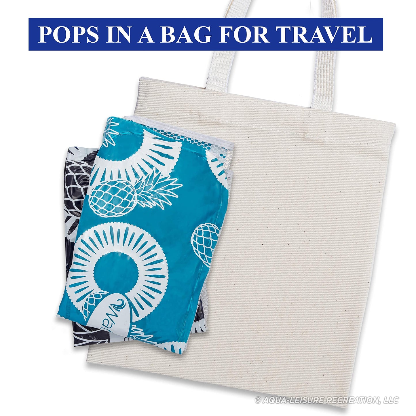 Waterlife 4-in-1 Pool Hammock 2-Pack, Inflatable Pool Chair Float, Water Hammock (Saddle, Lounge Chair, Hammock, Drifter), Navy & Light Blue