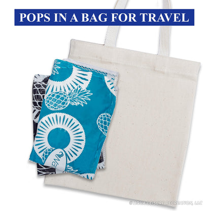 Waterlife 4-in-1 Pool Hammock 2-Pack, Inflatable Pool Chair Float, Water Hammock (Saddle, Lounge Chair, Hammock, Drifter), Navy & Light Blue