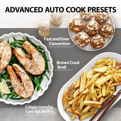 TOSHIBA Air Fryer Combo 8-in-1 Countertop Microwave Oven, with Convection, Broil, Odor Removal Mode, 12.4" Position Memory Turntable, Child-Lock, 1.0 Cu.ft, Black Stainless Steel, ML2-EC10SA(BS)