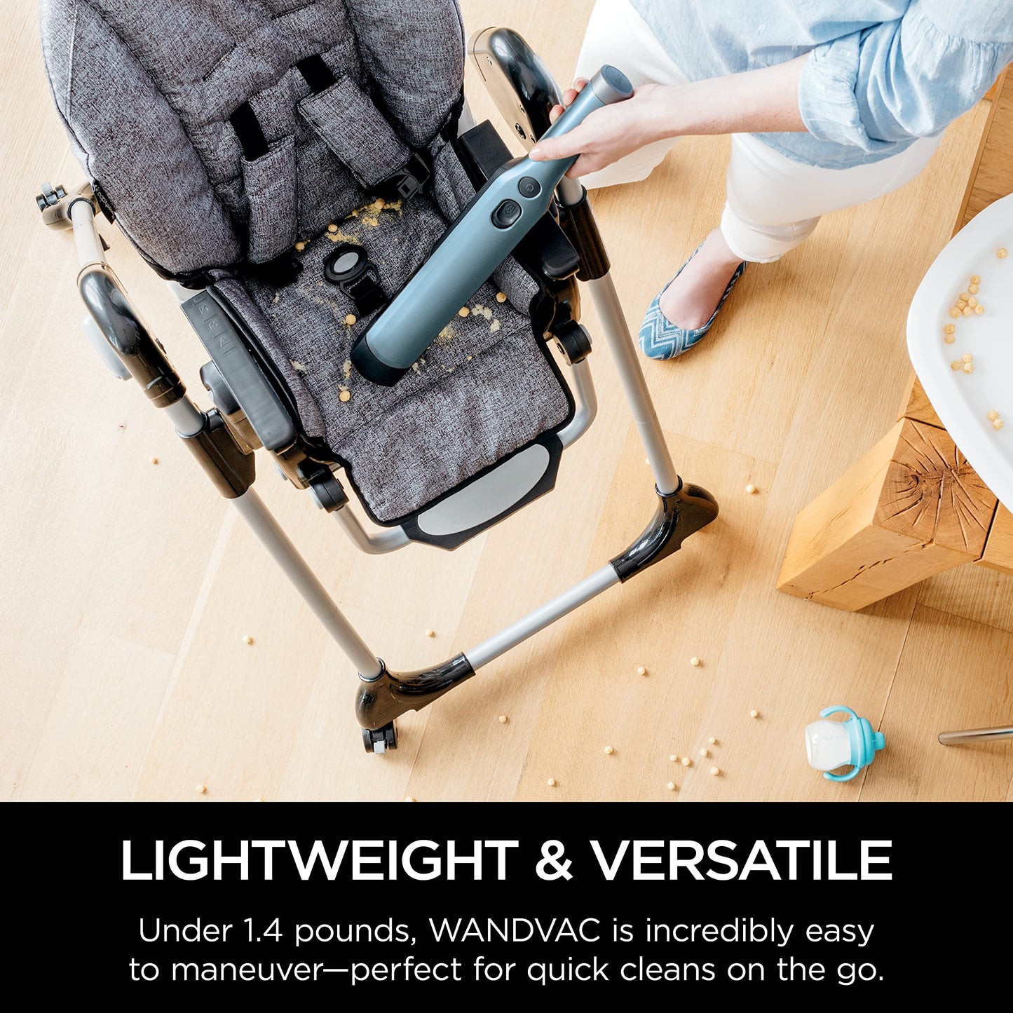 Shark WV201BLBRN WANDVAC Cordless Hand Vac, Lightweight and Portable at 1.4 lbs. with Powerful Suction, Charging Dock, One-Touch Empty for Car & Home, Cove Blue