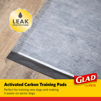 Glad for Pets Black Charcoal Puppy Pads 23" x 23" AllinOne Puppy Potty Training Pads That ABSORB & NEUTRALIZE Urine Instantly New & Improved Quality Puppy Pee Pads, (Pack of 1, 100 Count Total)