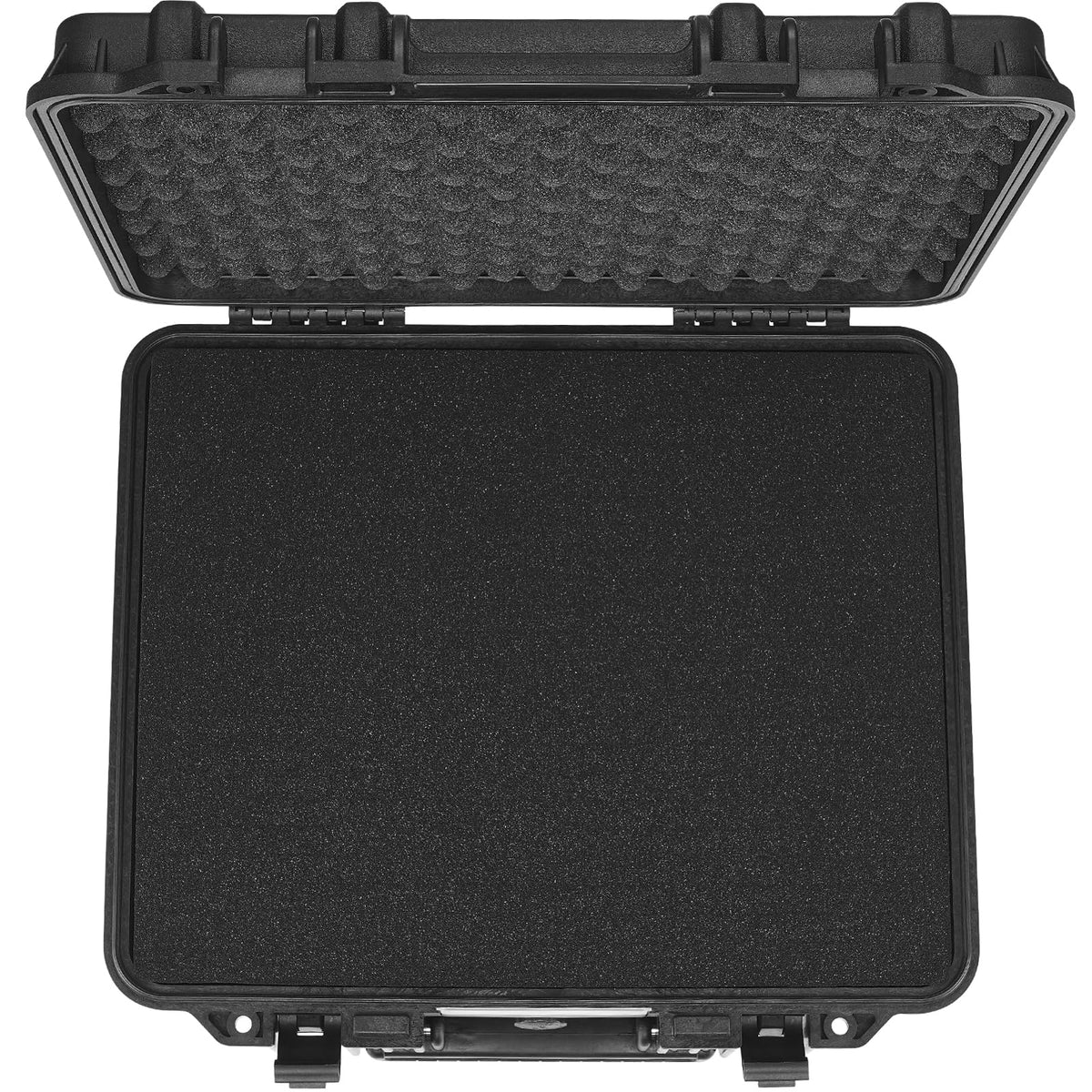 VEVOR Hard Pistol Cases with Pre-cut PU Foam, Waterproof & Dustproof Hard Gun Case for 6 Pistol & 21 Magazine, 19.3×17.1×8.3 in Lockable Pistol Case, Black