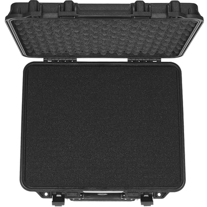 VEVOR Hard Pistol Cases with Pre-cut PU Foam, Waterproof & Dustproof Hard Gun Case for 6 Pistol & 21 Magazine, 19.3×17.1×8.3 in Lockable Pistol Case, Black