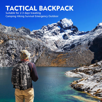 aiGear Tactical Backpack for Men, 35L Military Backpack, 3-Day Bug Out Bag for Camping Hiking Hunting with Molle System Army Daypack (35L ACU)