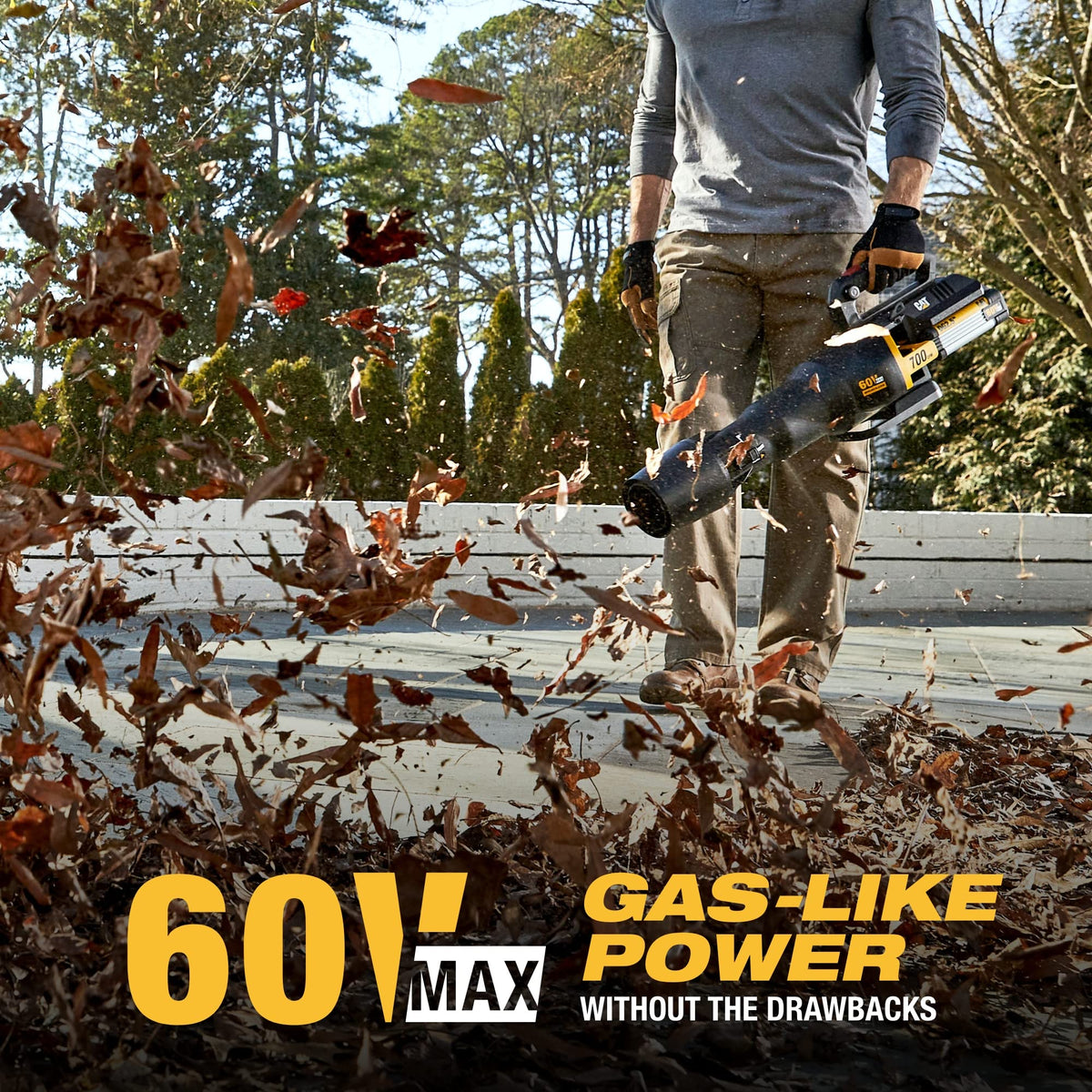 Cat DG650.9 60V 700 CFM 135 MPH Leaf Blower Cordless, Adjustable Speed Blowers for Lawn Care, Lightweight Cordless Leaf Blower with Variable Air Control – Tool Only