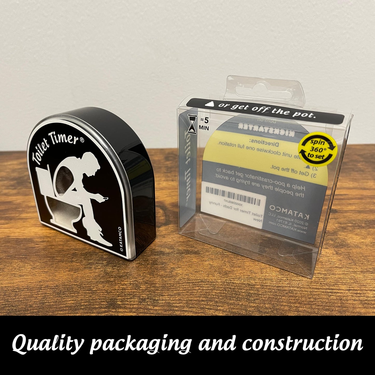 Katamco The Original Toilet Timer (Classic), As Seen on Shark Tank. Funny Stocking Stuffer for Men, Husband, Dad, Son, Boyfriend.