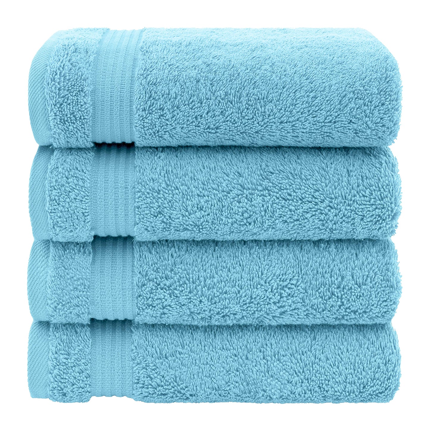 American Veteran Towel, Hand Towels for Bathroom Set of 4, 100% Cotton Turkish Hand Towel Sets Clearance Prime, Soft Hand Face Towels, Sky Blue Hand Towels