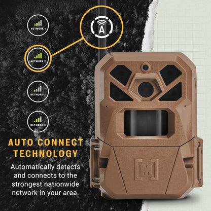 Moultrie Edge 2 Cellular Trail Camera - Auto Connect Nationwide 4G LTE - On Demand 36MP Photo - 1080P Video with HD Audio - 100 Ft Detection Range - Low Glow Flash