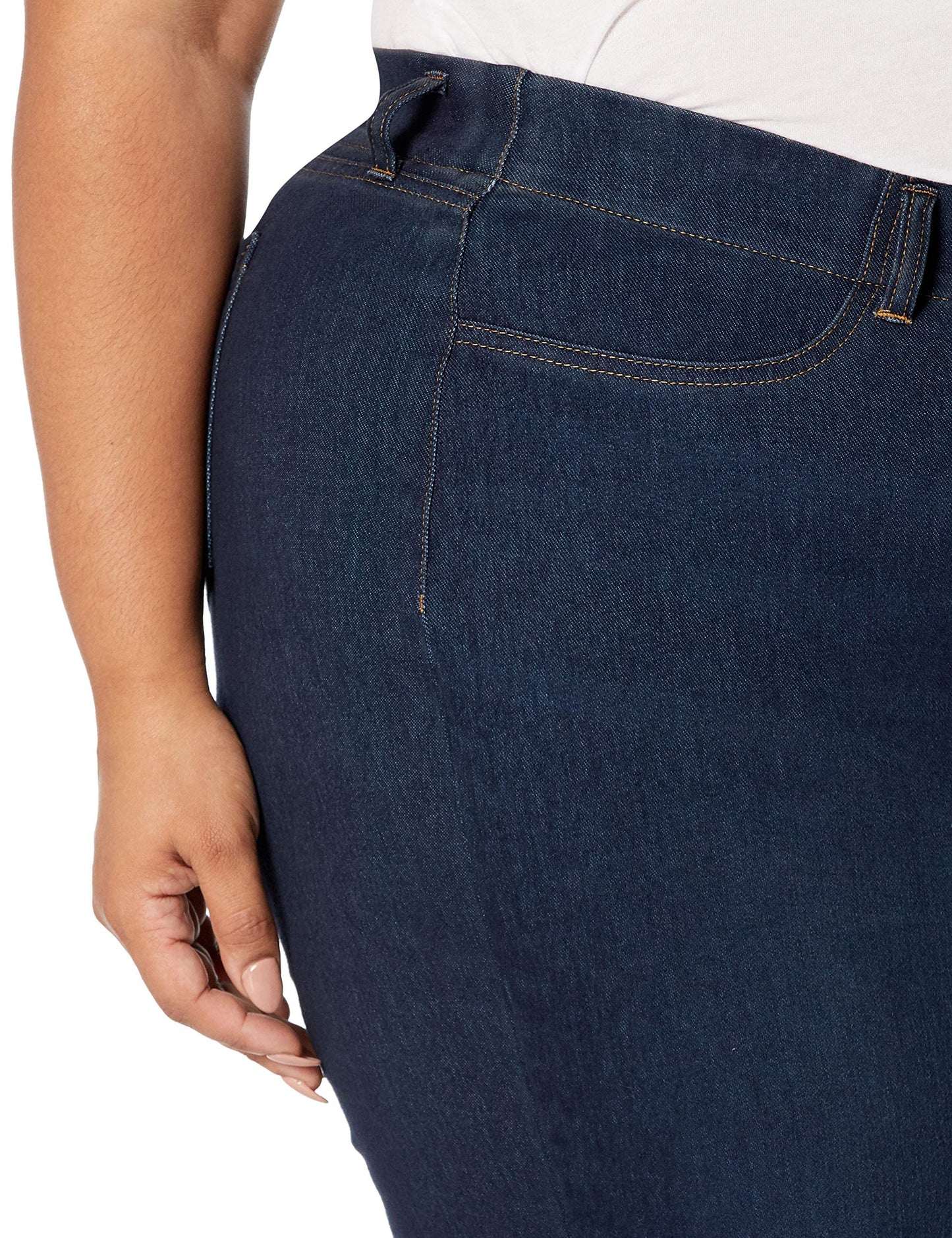 Amazon Essentials Women's Pull-On Knit Jegging (Available in Plus Size), Dark Wash, XX-Large