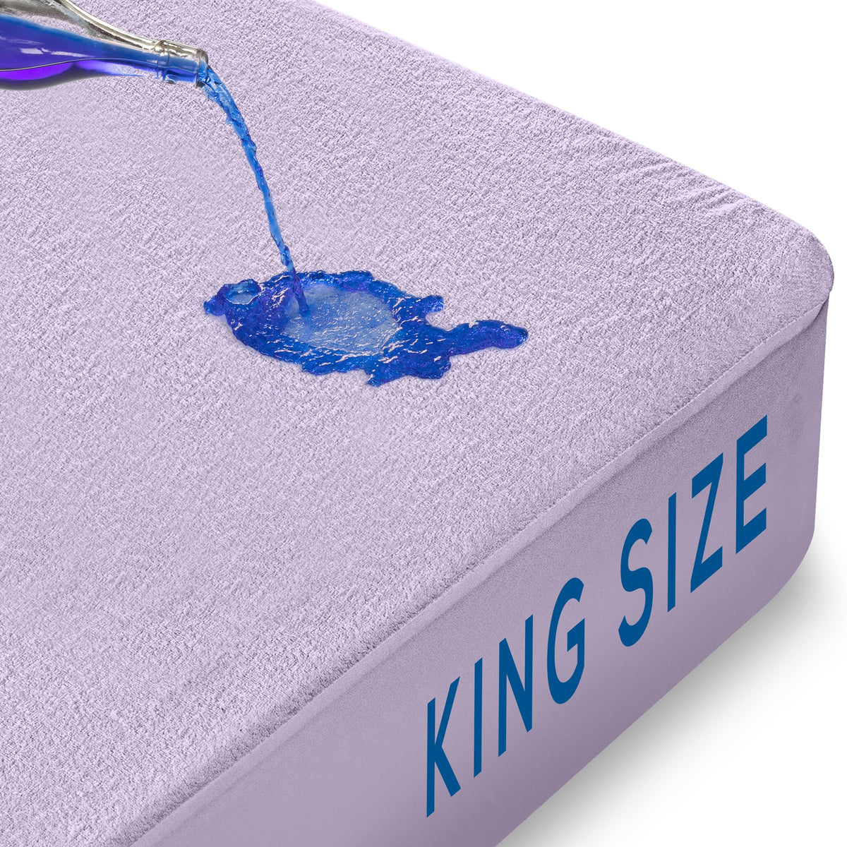 Utopia Bedding Waterproof Mattress Protector King Size, Premium Terry Mattress Cover 200 GSM, Breathable, Fitted Style with Stretchable Pockets (Lavender)