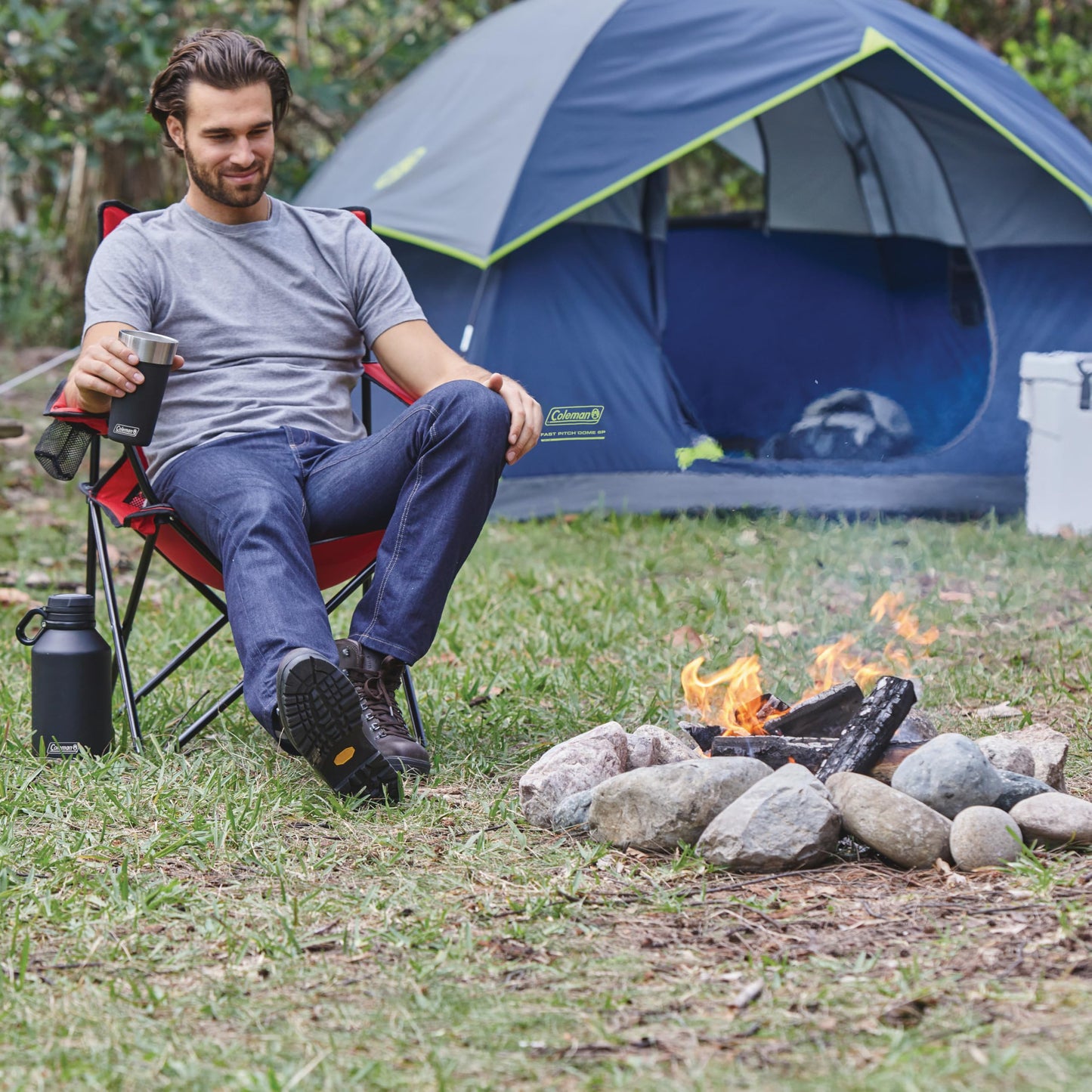Coleman Sundome 2-Person Tent with Rainfly, Weatherproof Tent Sets Up in 10 Mins