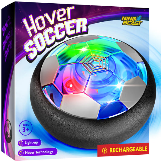 Ninja Blast Hover Soccer Light-Up Ball, Indoor Toy Games Gifts for Birthday, Kids, Boys for Age 6, 7, 8, 9, 10, 11, 12 Years Old, Single