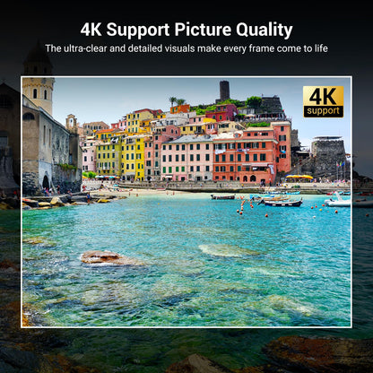 Official Licensed Netflix Smart Projector, HAPPRUN Projector 4K with Wifi and Bluetooth, DoIby Audio, Built-in Apps, Native 1080P 1000ANSI, Electric Focus, Portable Projector for Home Cinema, Bedroom