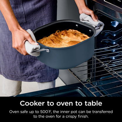 Ninja MC1101 Foodi Everyday Possible Cooker Pro, 8-in-1 Versatility, 6.5 QT, One-Pot Cooking, Replaces 10 Cooking Tools, Faster Cooking, Family-Sized Capacity, Adjustable Temp Control, Midnight Blue