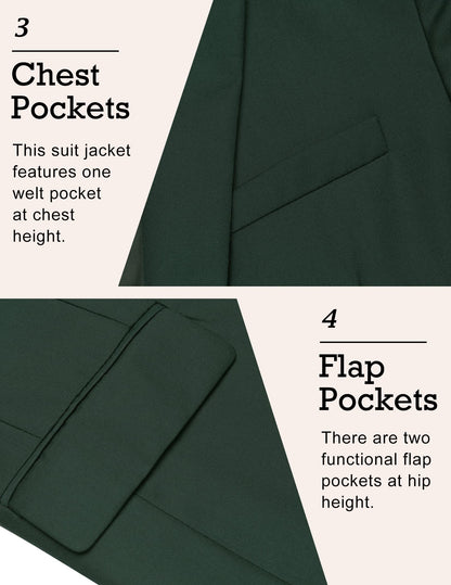 COOFANDY Men's Sport Coats & Blazers Green Suit Jacket Lightweight Dress Blazer (Green L)
