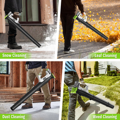 Leaf Blower Cordless with Battery and Fast Charger 21V Lightweight Electric Leaf Blower, Portable Handhold Battery Powered Blowers for Lawn Care, Patio Cleaning, Blowing Leaves and Dust