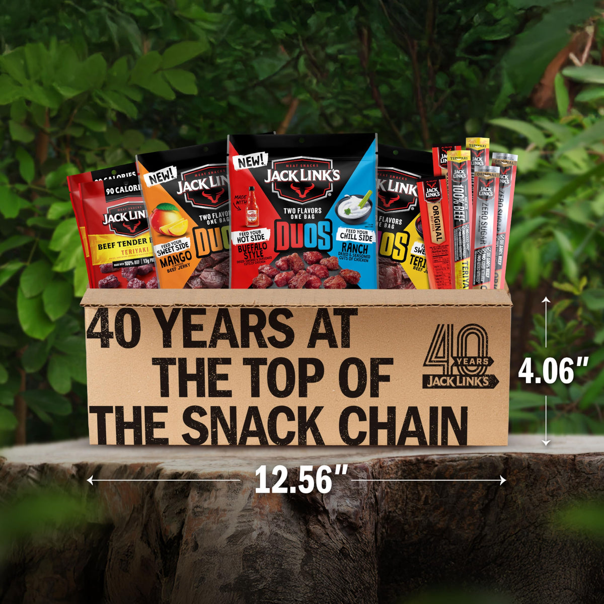 Jack Link’s DUOs Gift Box – Includes Beef Jerky, Chicken & Tender Bites, & Sticks, Great Protein Gifts for Dad, Men or Meat Lovers, Ideal for Holidays & More – 11-Piece Beast Snack Variety Pack