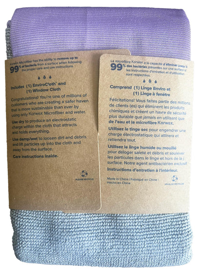 Korwex Window Cleaning Cloth, Glass Cleaning Cloth, Basic Package Cleaning Cloth, Streaks Schatches Free.