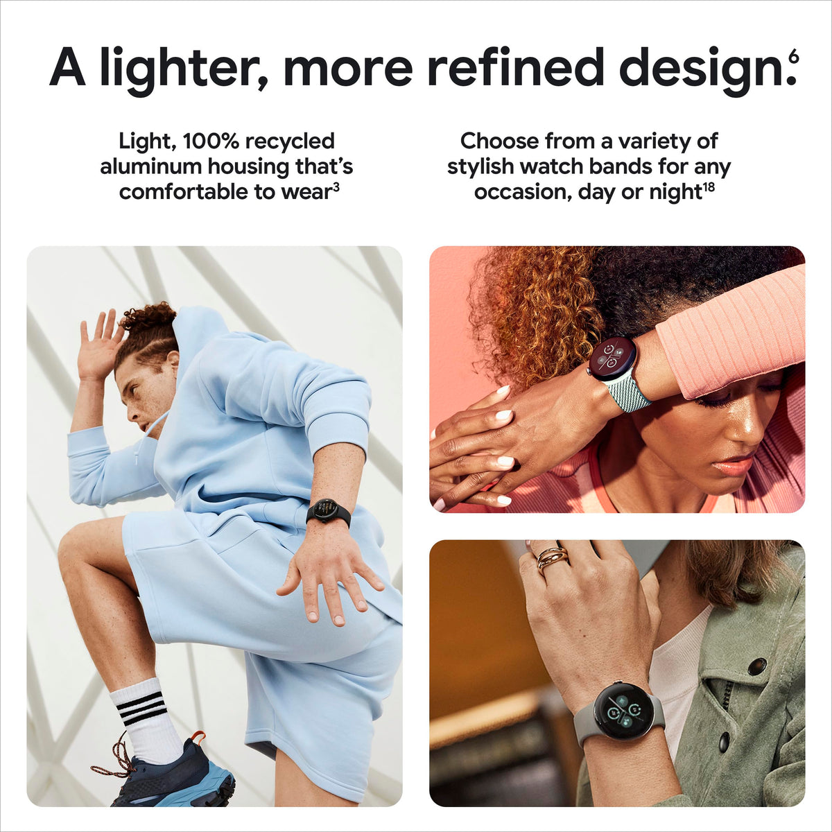 Google Pixel Watch 2 (Previous Model) with the Best of Fitbit - Heart Rate Tracking, Stress Management, Safety Features - Android Smartwatch - Matte Black Aluminum Case - Obsidian Active Band - LTE
