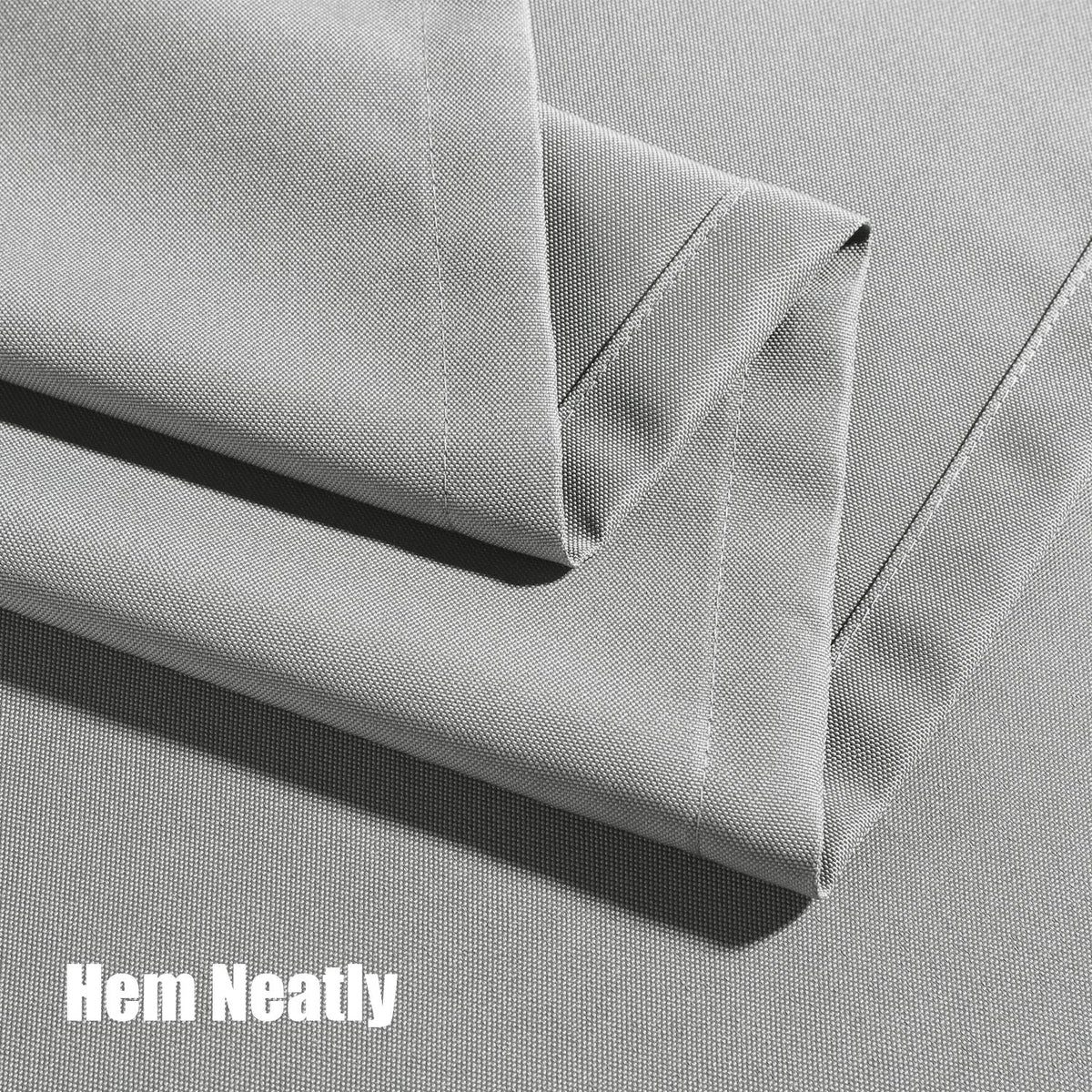BONZER Outdoor Curtains for Patio Water Resistant Heavy Privacy Sunlight Blocking Grommet Outside Curtains for Porch, Pergola, Gazebo, 1 Panel, 54W x 120L inch, Silver