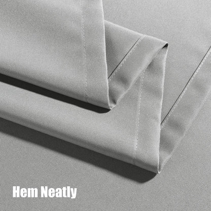 BONZER Outdoor Curtains for Patio Water Resistant Heavy Privacy Sunlight Blocking Grommet Outside Curtains for Porch, Pergola, Gazebo, 1 Panel, 54W x 120L inch, Silver