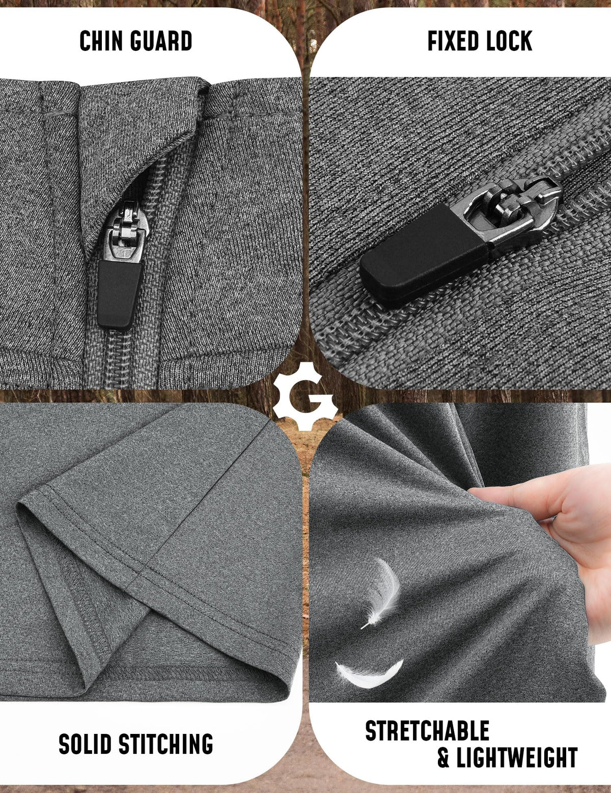 3Pack Quarter 1/4 Zip Pullover Men Dry Fit Sweatshirts Long Sleeve 1/2 Half Zip Running Athletic Golf Work Out Gym Fishing Shirt Quick Dry Outdoor Active Sports Shirts Gray Blue L