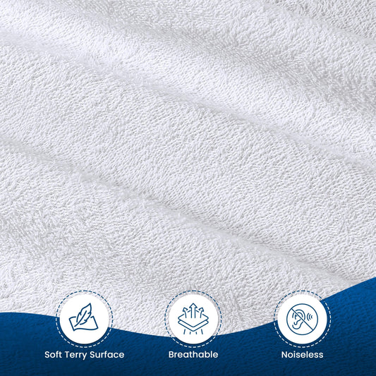 Utopia Bedding Waterproof Mattress Protector Twin Size, Premium 200 GSM Terry Mattress Cover, Soft & Breathable Bed Cover, Fitted Sheet Style with Stretchable Deep Pockets 15" (White)