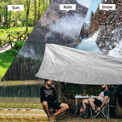 TICONN Heavy Duty Tarp Cover, Extra Thick Tarps Waterproof Tear and Rip Proof UV Resistant Tarpaulin with Reinforced Grommets and Edges (5.5 Mil, 10'x12')