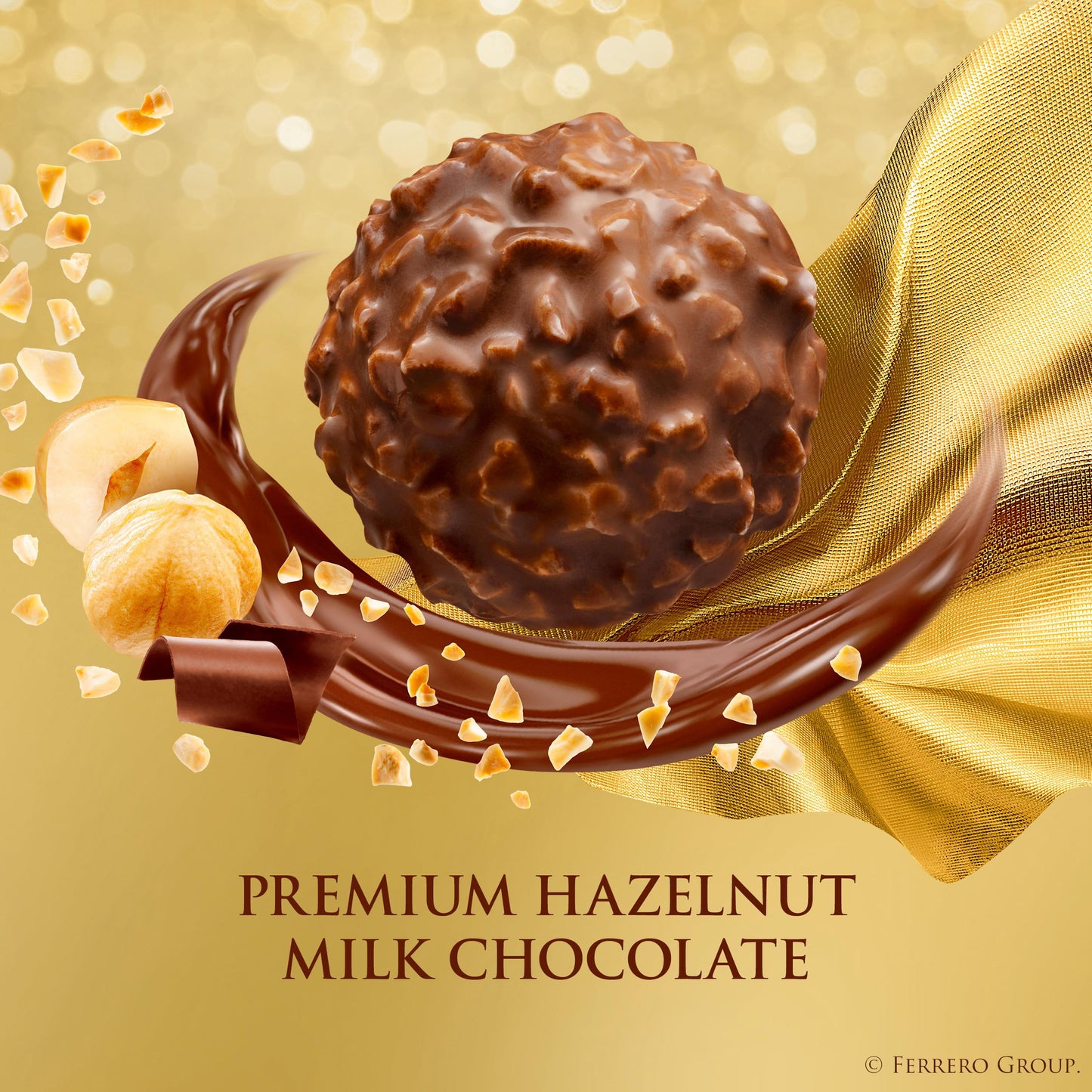 Ferrero Rocher, 42 Count, Premium Milk Chocolate Hazelnut, Chocolates for Gifting, 18.5 oz