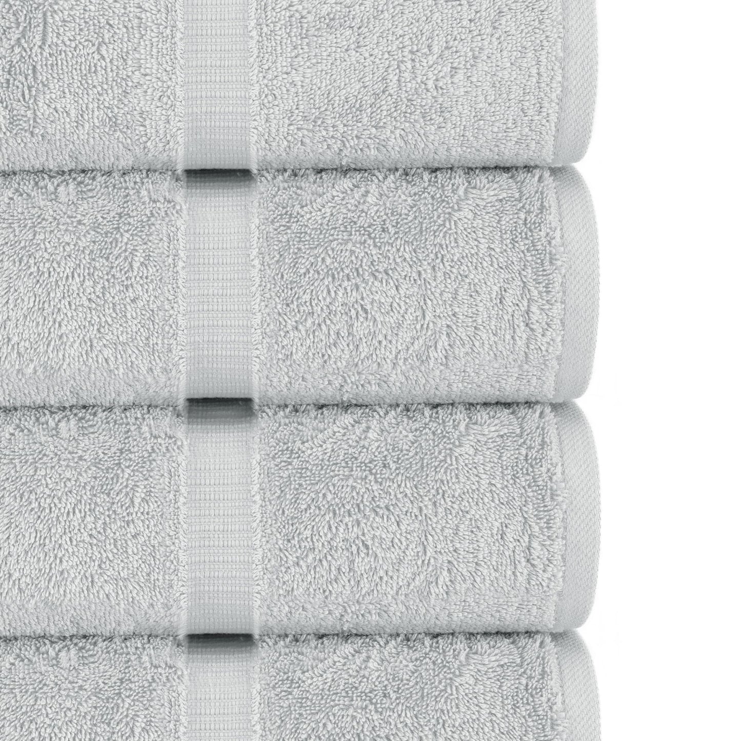 Chakir Turkish Linens |Hotel & Spa Quality 100% Cotton Premium Turkish Towels | Soft & Absorbent (Silver Gray, Bath Towel - Set of 4)