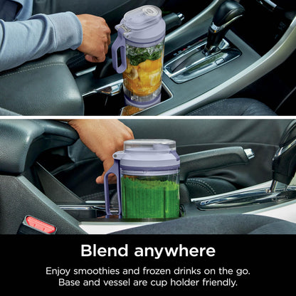 Ninja Blast Max, Portable Blender + Twist & Go, Personal Smoothie, Blend, Ice Crush, 3 Programs, Cordless, 22 oz removable Vessel, Dishwasher Safe, Leakproof, Lavender, BC251LD