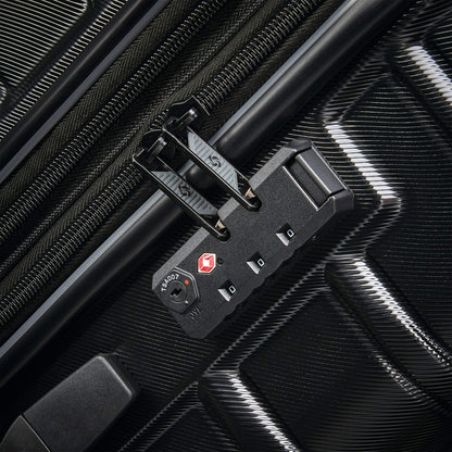 Samsonite Omni 2-2 Piece 19/28 Hardside Luggage with 360° Spinner Wheels - Scratch Resistant Hardshell - TSA, Airline-Approved - Expandable Polycarbonate Lightweight - Midnight Black