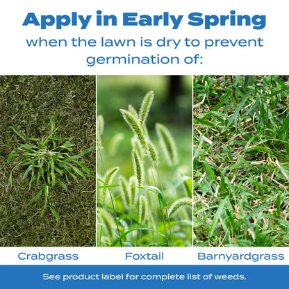 Scotts Halts Crabgrass and Grassy Weed Preventer, Crabgrass Preventer, Pre Emergent Weed Control for Lawns, Prevents Chickweed & More, Treats up to 5,000 sq. ft., 10.06 lb.
