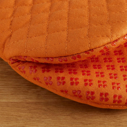 KitchenAid Asteroid Mini Oven Mitt Set, 5.5"x8", Honey Orange, 2 Piece