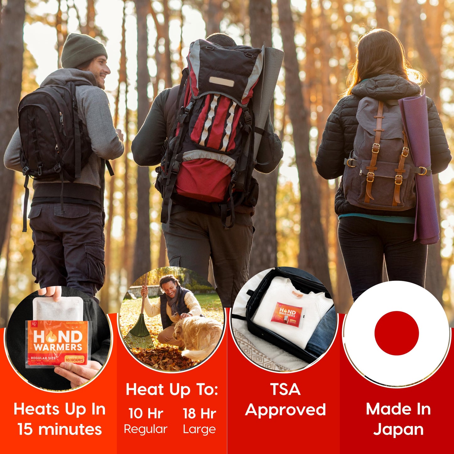IRIS USA Hand Warmers – 60 Individual Warmers, Long-Lasting Up To 10 Hours For Warm and Hot Hands, On The Go, TSA-Approved, Disposable, Bulk, Lasts 4 Years, For Hot Hands Handwarmers, Camping Skiing